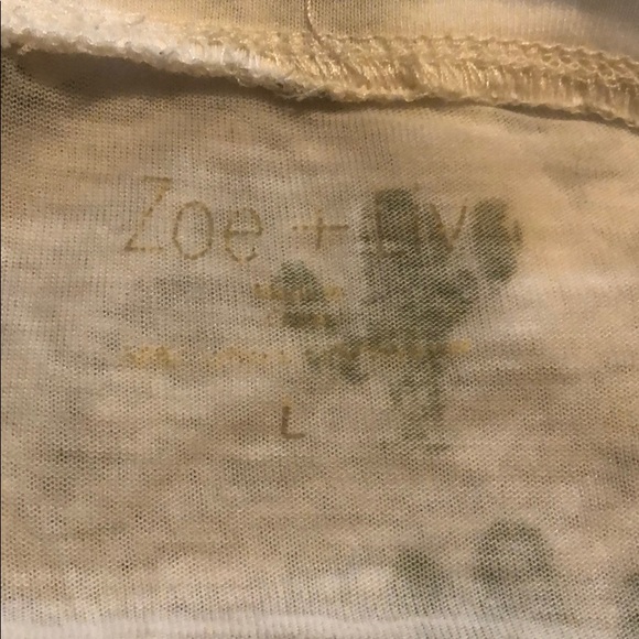 Sheer White Tunic Short Sleeve T-Shirt with Cactus - Picture 4 of 4